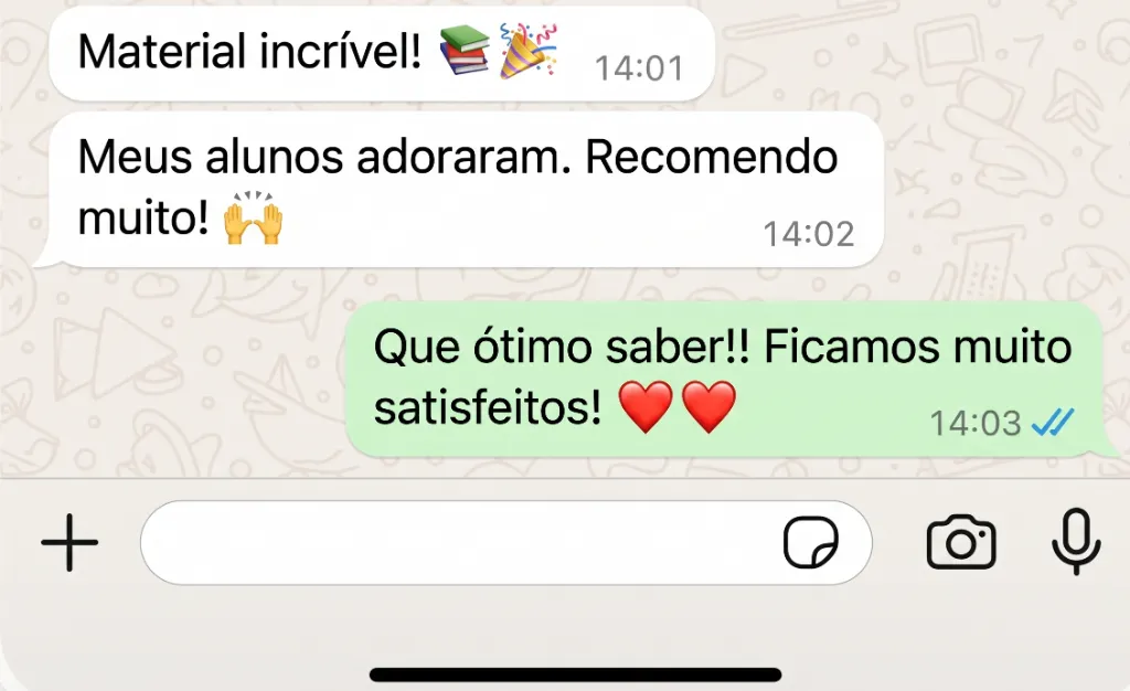 Feedback de professora ou mãe 1